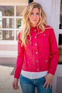 Brakeburn Milford Red Ruffle Neck Jacket