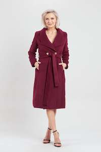 Menswear: Pink Ruby Wine Cosi Coat