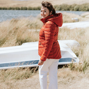 Menswear: Moke Apparel Cushla Womens Packable Down Jacket