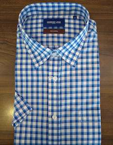 Country Look Lucas Blue Red Check Short Sleeve Shirt