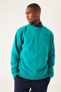 Garcia Teal Crew Neck Long Sleeve Sweatshirt