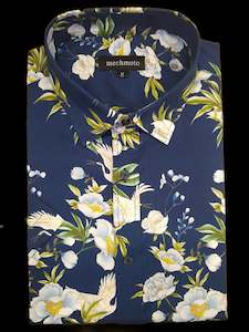 Menswear: Mechmoto Blossom Print Short Sleeve Shirt