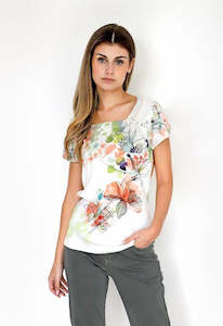 Kalisson Floral Print Short Sleeve Top