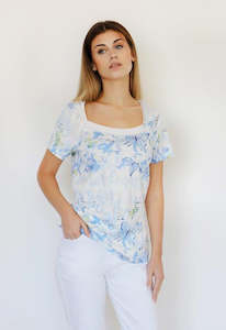 Kalisson Butterfly Short Sleeve Top