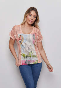 Kalisson Square Neck Short Sleeve Top