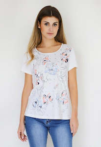 Kalisson Tulip Round Neck Short Sleeve Top