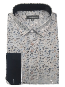 Menswear: Mechmoto Stretch Dot Floral Long Sleeve Shirt