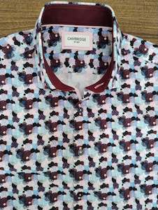 Cambridge Portsea Bordeaux Short Sleeve Shirt