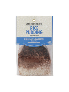 Chocolate and Blueberry Rice Pudding