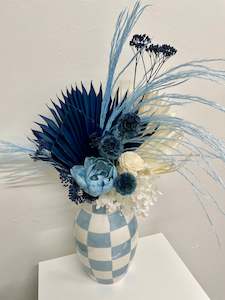 Dried Flowers: Everlasting Arrangement in Blue Hues