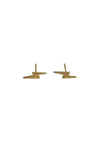 Lightning Bolt Stud - Gold Plated