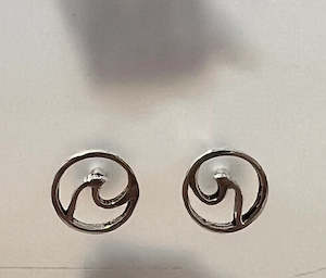 Earrings: Wave Stud - Sterling Silver