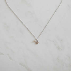 gifts: She Shell Pearl Necklace - Sterling Silver