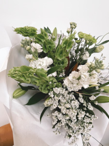 Fresh Flowers: Whites + Greens Bouquet