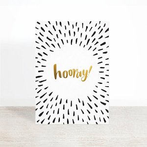 Hooray Card by Knucklebones Design – A Little Bit Floral