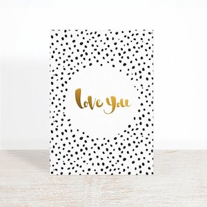 Love You Card by Knucklebones Design – A Little Bit Floral