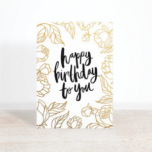 Happy Birthday Card by Knucklebones Design – A Little Bit Floral