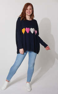 Haven - Boden Heart Jumper Midnight