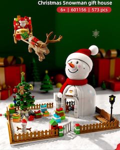 Christmas Bricks - Snowman Gift House