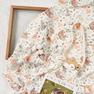 Deluxe Bamboo Muslin Wrap - Wild Animals