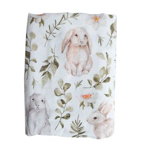 Deluxe Bamboo Muslin Wrap - Cute Bunny