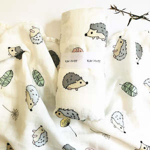 Bamboo Muslin Wrap - Hedgehog