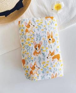 Deluxe Bamboo Muslin Wrap - Corgi Dog