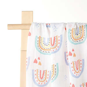 Bamboo Muslin Wrap - Rainbow