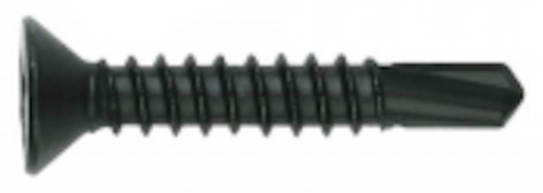 Tek Screw - Countersunk Square Stainless Black