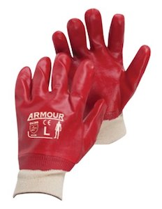 Bread: PVC Knit Glove Red