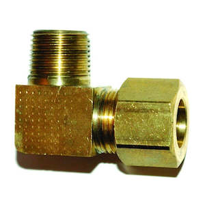 Brass Compression Elbow - Male (BSPT)