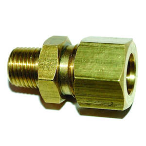 Brass Compression Union - Male - Metric