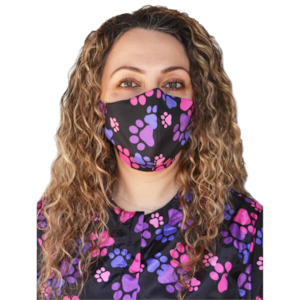 Ladybird Line Mask - Pink & Purple Paw Print