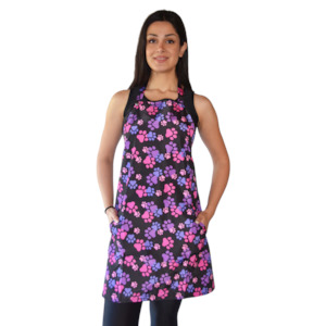 Ladybird Line Apron - Pink and Purple Paw Print