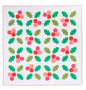 The Modern Holiday Quilt Collection Holly Jolly Quilt