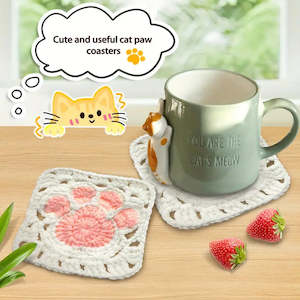 Haberdashery: Crochet Kit - Paw Coaster