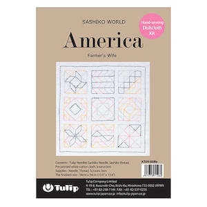 Haberdashery: Sashiko World - America - Hand Sewing Dishcloth Kit