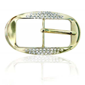 Haberdashery: Fashion Buckle - Light Golden and Diamantes - 24mm