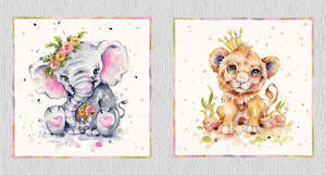 Little Darling Safari Animals - Per Panel