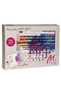 Art Advantage Acrylic Set  w/ Drawing Board Easel