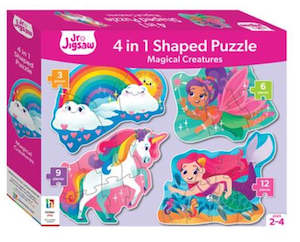 Junior Jigsaw Shaped 4-in-1: Magical Creatures