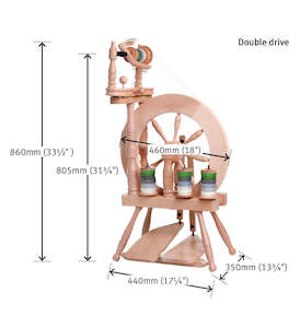 Traveller 3 Spinning Wheel Double Treadle Double Drive