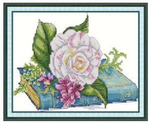 Haberdashery: Stamped Cross Stitch Kit - Floral Grace 14CT