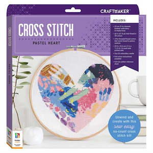 Haberdashery: Craft Maker Cross-stitch Kit: Pastel Heart