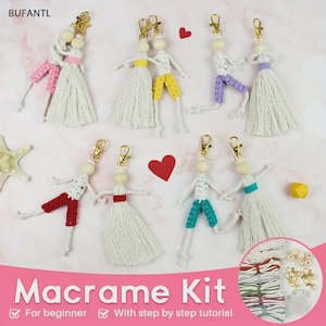 Haberdashery: Macrame People Keychain