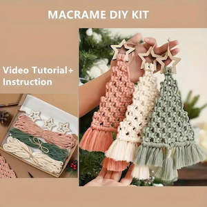 Macrame Christmas Tree Set