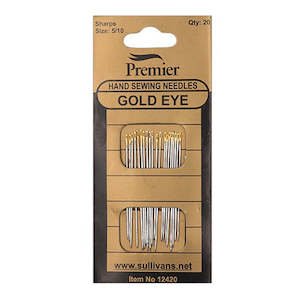 Haberdashery: Gold Eye Hand Needles - Sharps