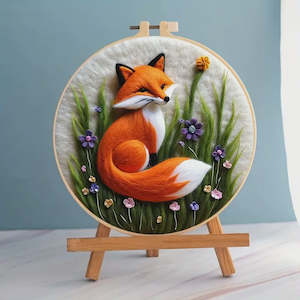 Haberdashery: Needle Painting - Fox in my Flowers