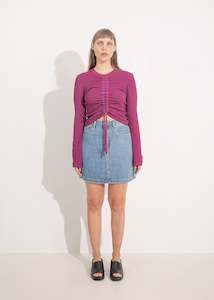 Clothing: S24 | VIVIAN MINI SKIRT / BLUE