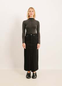 Clothing: W24 | JETT DENIM SKIRT / BLACK